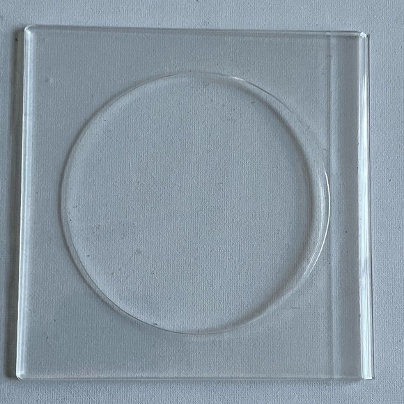 VTG Hollywood Regency MCM Set of 4 Clear Acrylic Lucite Cup Coasters Bar Kitchen - Picture 6 of 13